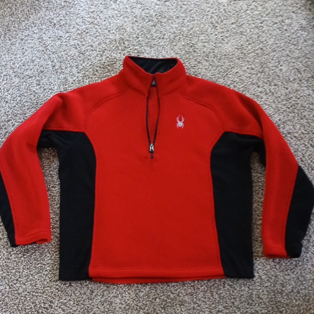 Spyder Red and Black Fleece Pullover